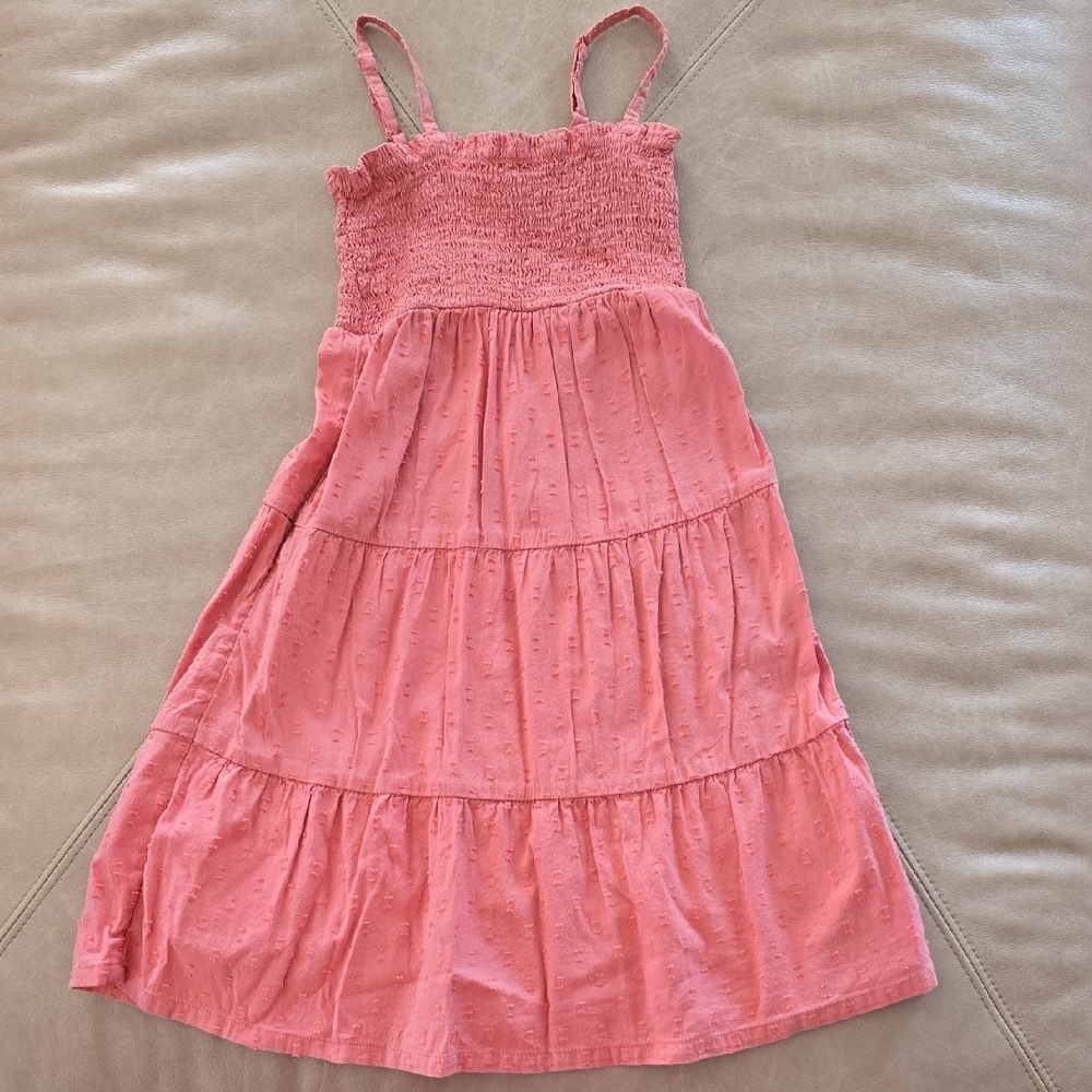 Old Navy Coral Pink Tiered Kids Dress